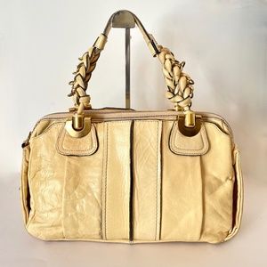 Chloe Heloise Large Beige Hand Bag Leather